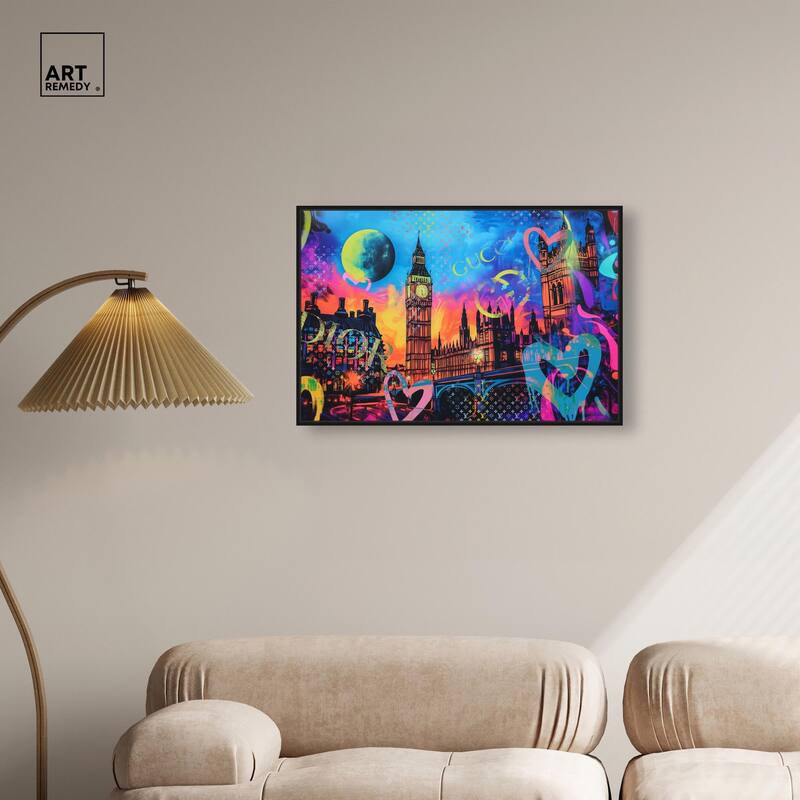 London Graffiti Canvas by Art Remedy