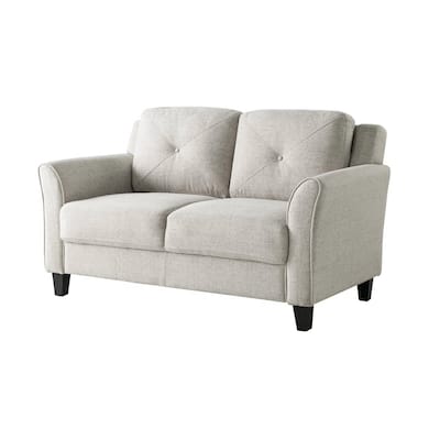 Modern 2-Seater Upholstered Microfiber Loveseat Sofa with Tufted Cushions for Living Room - 32.7'' H x 56.3'' W x 31.5'' D