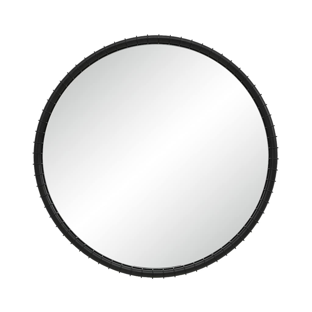 Renwil Timo 40.5" H x 40.5" W Wall Mirror, Matte Black
