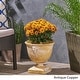 preview thumbnail 7 of 15, Simba Roman Lionhead Accents Chalice Lightweight Concrete Garden Urn Planter by Christopher Knight Home
