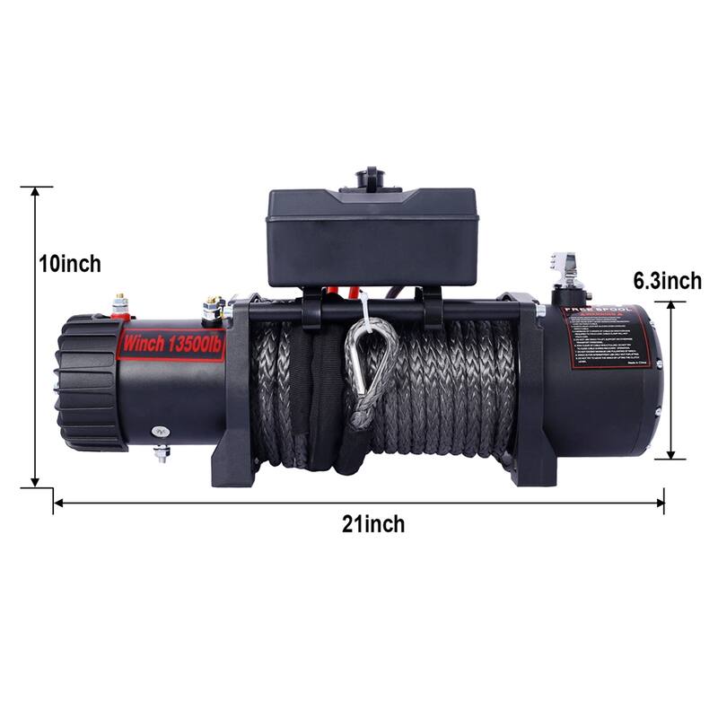 13500 lb Electric Winch with Wireless Remote and 12V DC Power