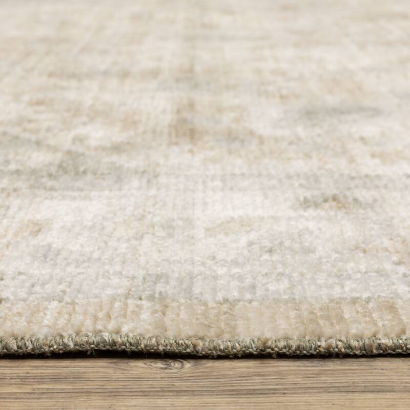 Style Haven Lucia Vintage Center Medallion Pale Blue/Taupe Area Rug