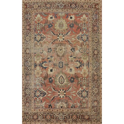 Hand Knotted Oriental 100% Wool Carpet Traditional Floral Oranges & Rust Sultanabad Area Rug - 12' 7'' X 9' 4''