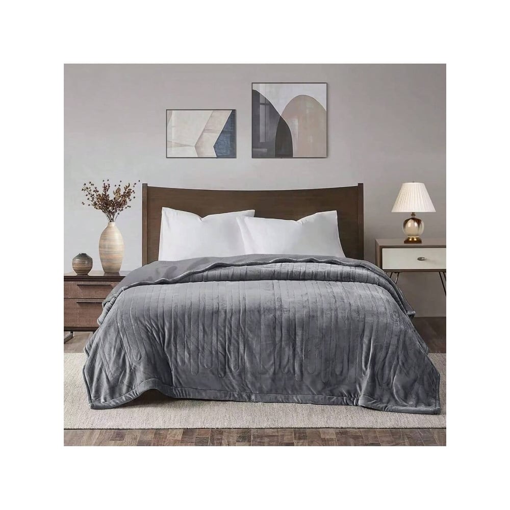 Electric Flannel King Queen Throw Heated Blanket