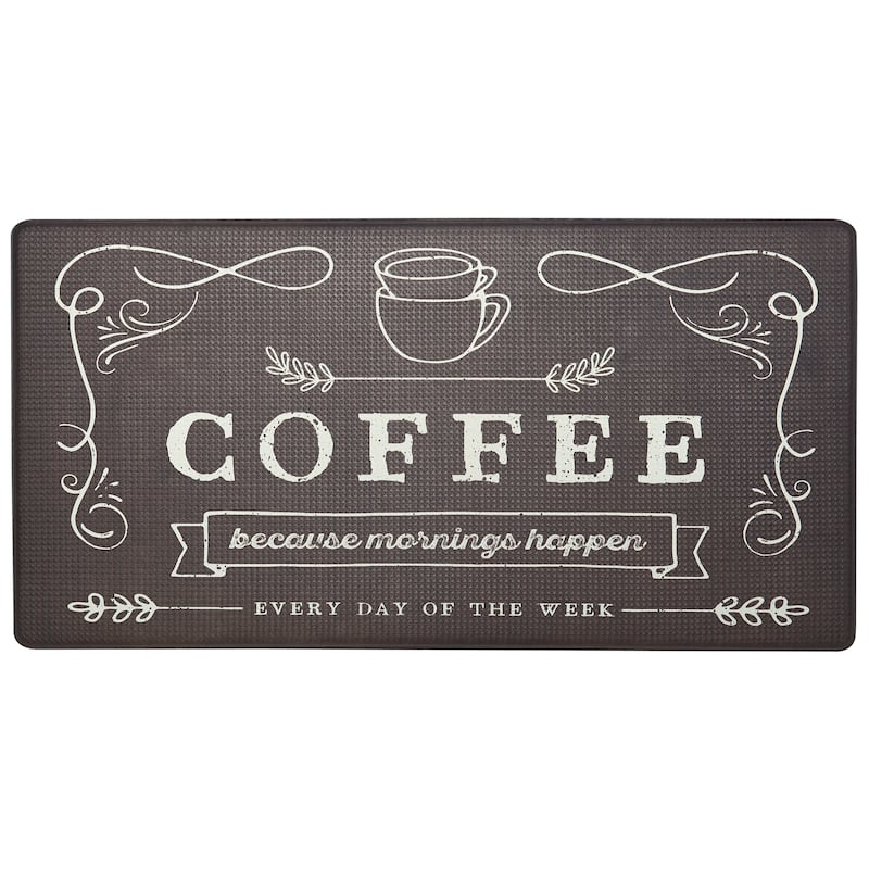 Nicole Miller Cook N Comfort Kitchen Mat - 20"x39" - Coffee Because