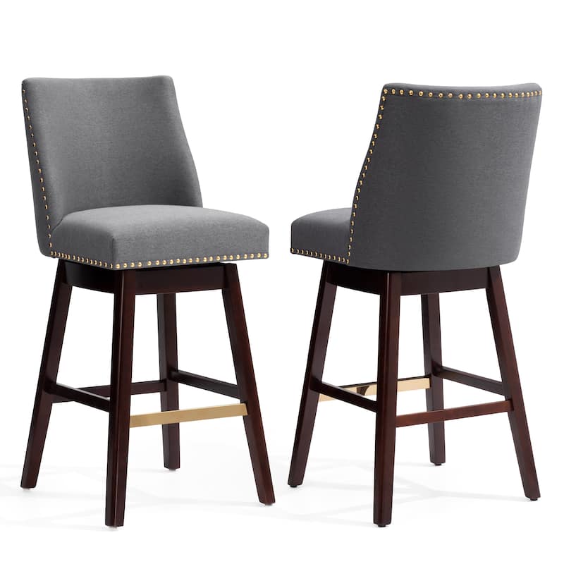 Crestlive Bar Stools Swivel Barstool with Back