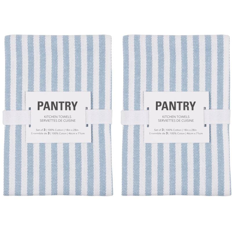 Mixed Flat & Terry Kitchen Towels, Set of 6