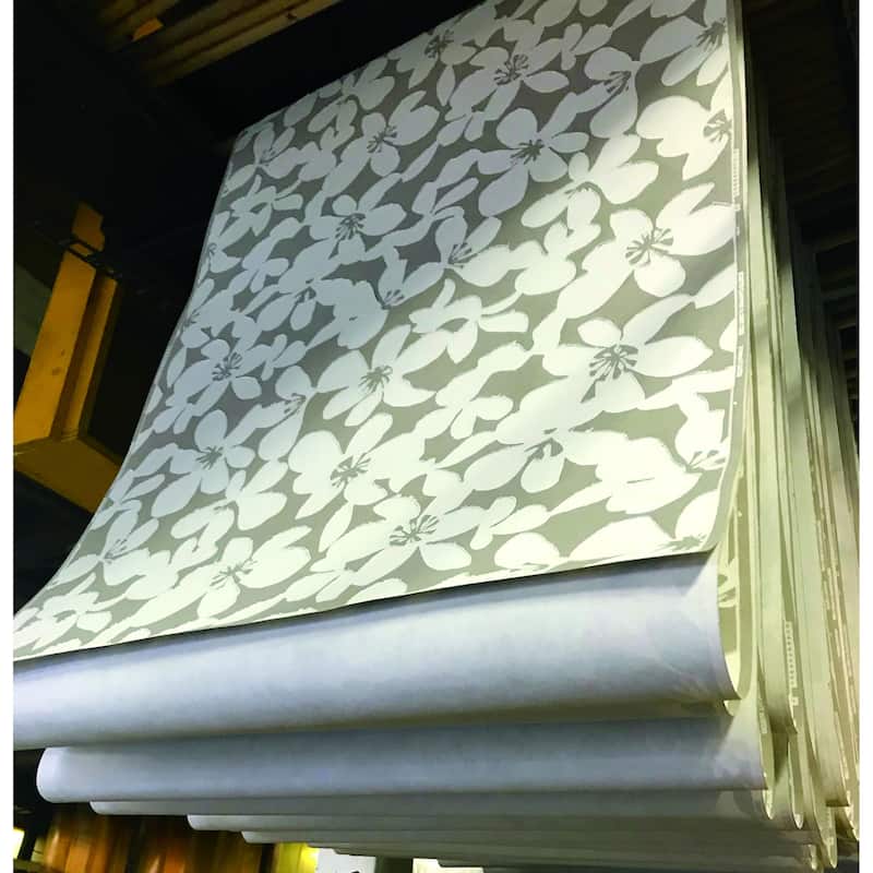 Elizabeth Brown Fibrous Non-Woven Unpasted Bohemian Free Spirit Wallpaper Covers about 60.75 sq. ft.
