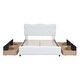 preview thumbnail 16 of 14, Full Size PU Leather Upholstered Platform Bed with 4 Drawers