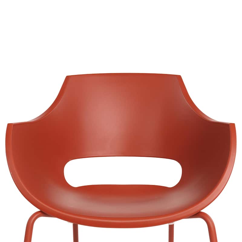 Furnish Theory Urban-ML Pro Indoor/Outdoor Stackable Dining Armchairs Polypropylene Shell & Powder-Coated Steel Legs (Set of 2)
