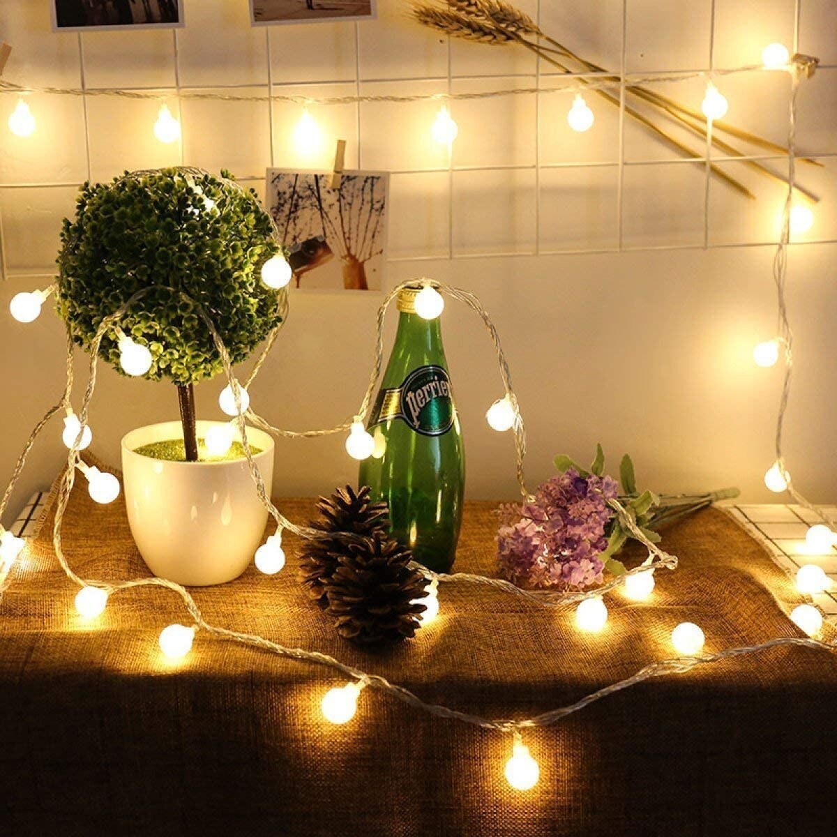 50 led shop fairy lights mains