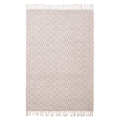 ECARPETGALLERY Braid weave Sienna Ivory Wool Rug - 6'5 x 9'5