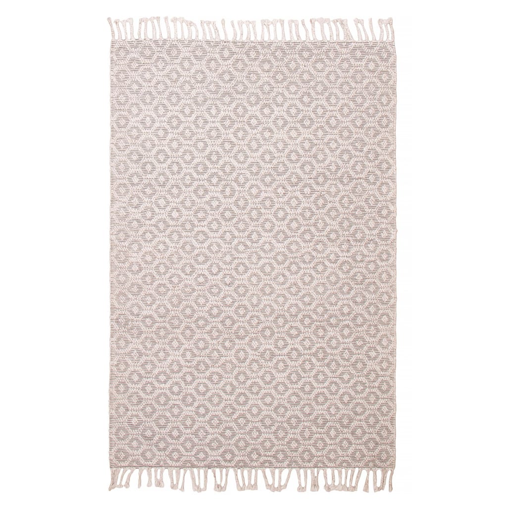 ECARPETGALLERY Braid weave Sienna Ivory Wool Rug - 6'5 x 9'5