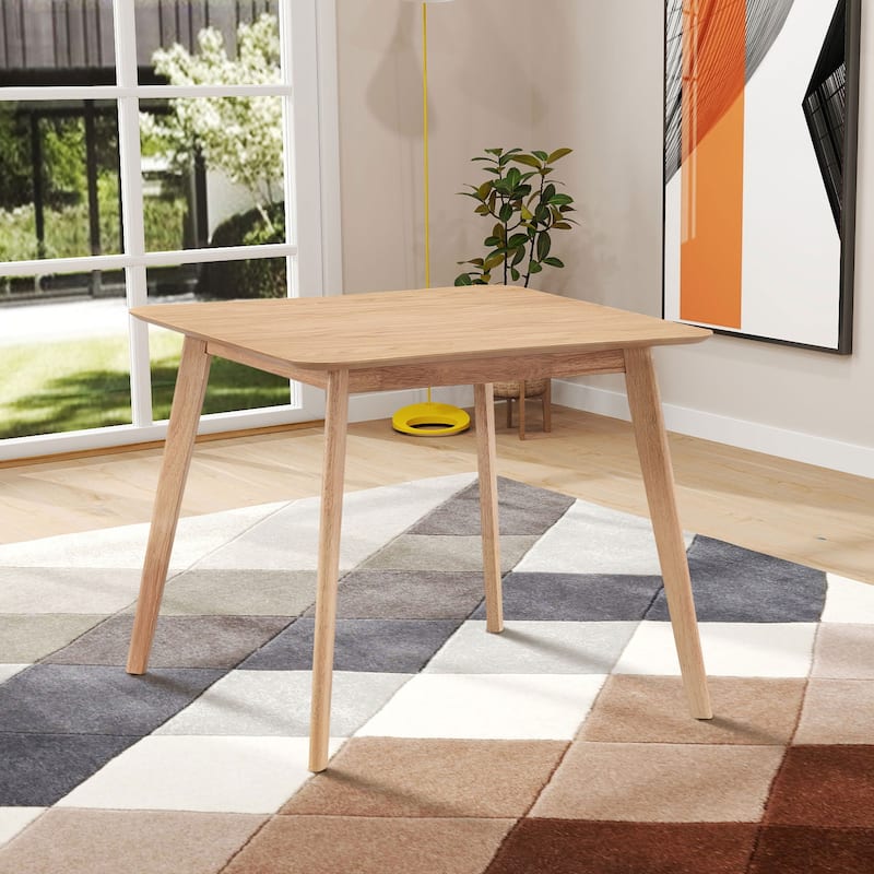 35.43 Inch Saving Place Table,Wooden Dining Table for 4 Persons,Modern Design Square Kitchen Table for Living Room,Apart