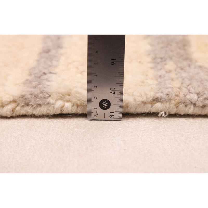 ECARPETGALLERY Hand-knotted Looma Cream Wool Rug - 8'2 x 10'3