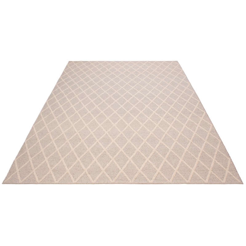 ECARPETGALLERY Braid weave Sienna Grey Wool Rug - 10'1 x 13'10