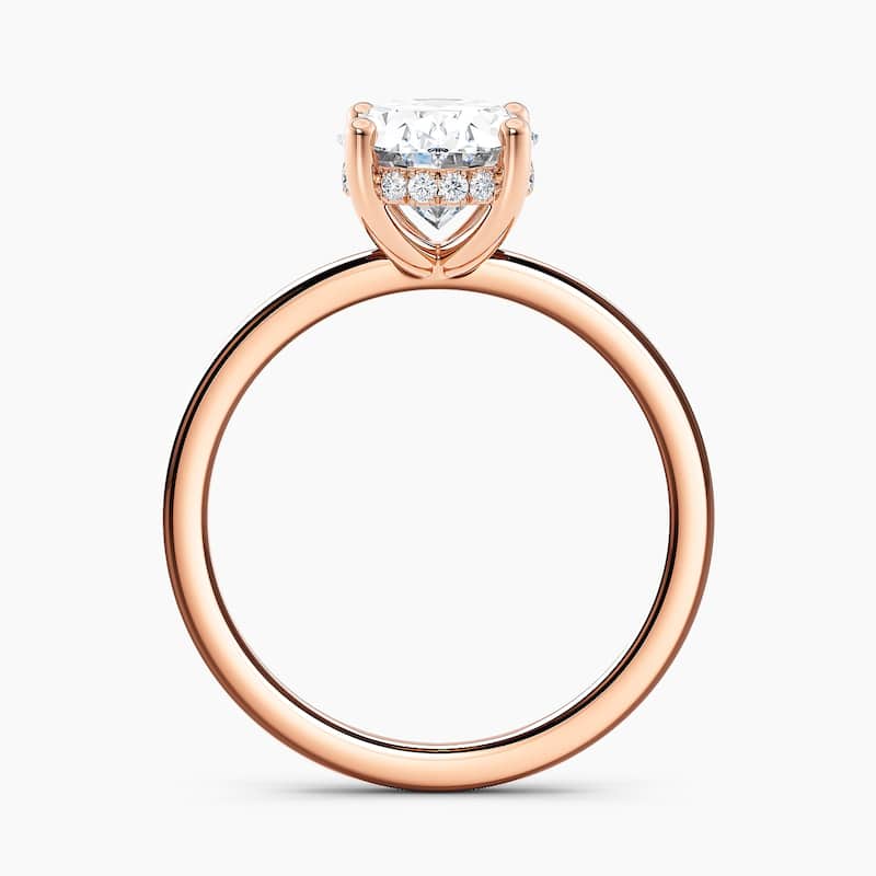 Auriya 14k Gold 0.75ctw Oval Hidden-Halo Lab Grown Diamond Engagement Ring