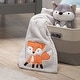 preview thumbnail 2 of 3, Bedtime Originals Woodland Friends Gray Fleece with Orange Fox Baby Blanket
