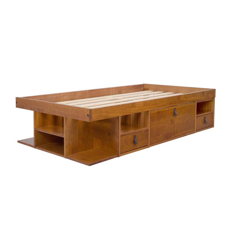 Copper Grove Rivne Storage Platform Bed with Drawers and Shelves