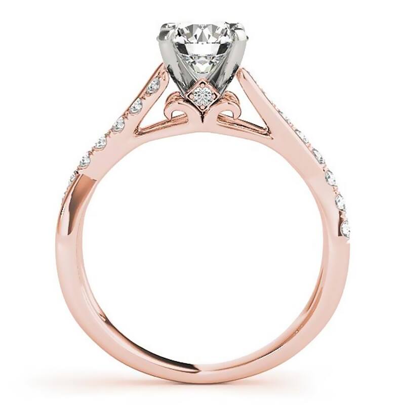 Moissanite by Auriya 14k Gold 1ctw and Diamond Engagement Ring 1/4ctw