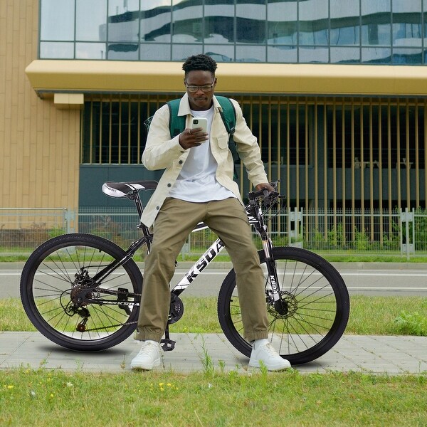 Junior Full Mountain Bike, 26 Inch 21-Speed ​​Bicycle - Bed
