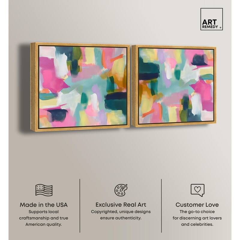 Pastel Poppies Canvas by Art Remedy