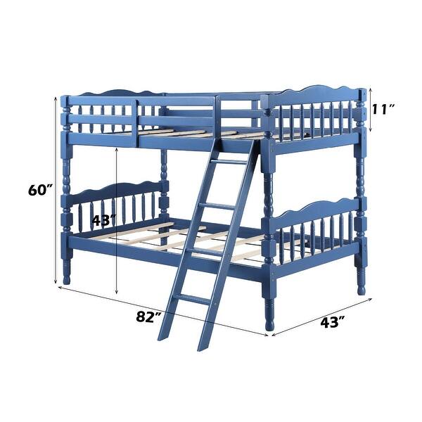 dimension image slide 1 of 2, Twin/Twin Bunk Bed, Convertible Design with RF Front Ladders