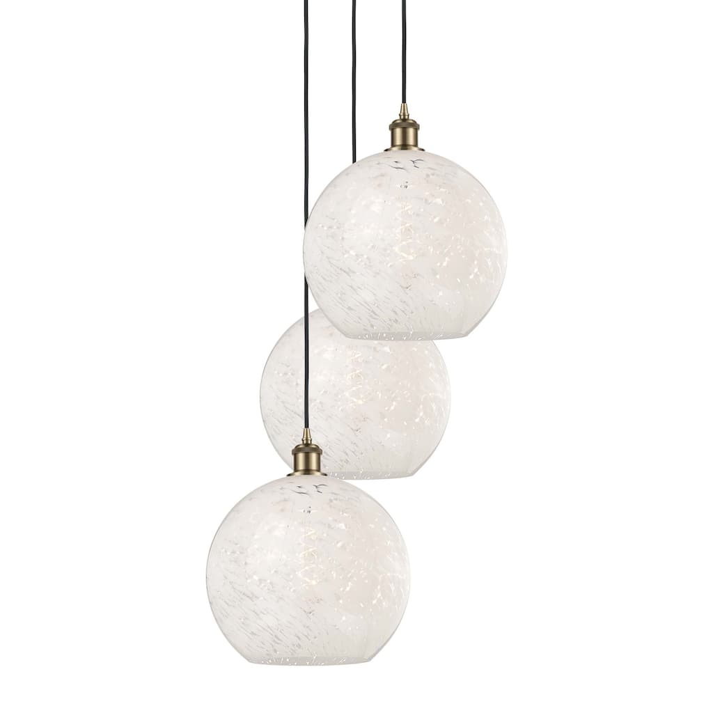 Innovations Lighting 113B-3P-14-19 White Mouchette Pendant White