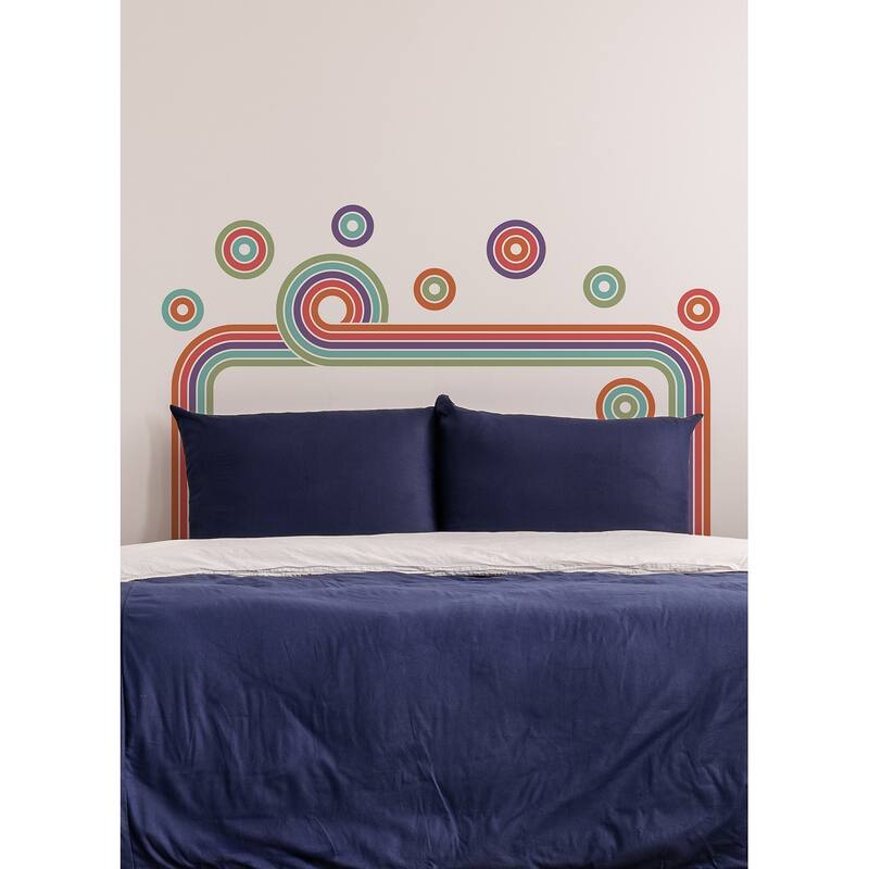 WallPops Retro Rainbow Headboard Wall Decal