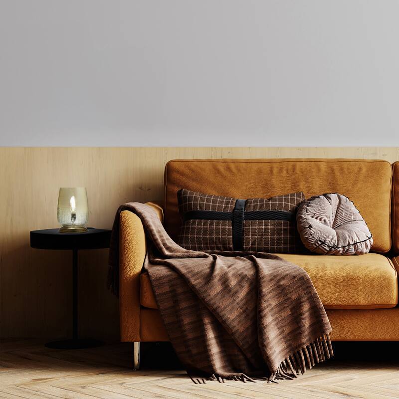 River of Goods Metallic Smoke Crackled Glass 7.9-inch Handblown Accent Table Lamp - 5.5"L x 5.5"W x 7.9"H