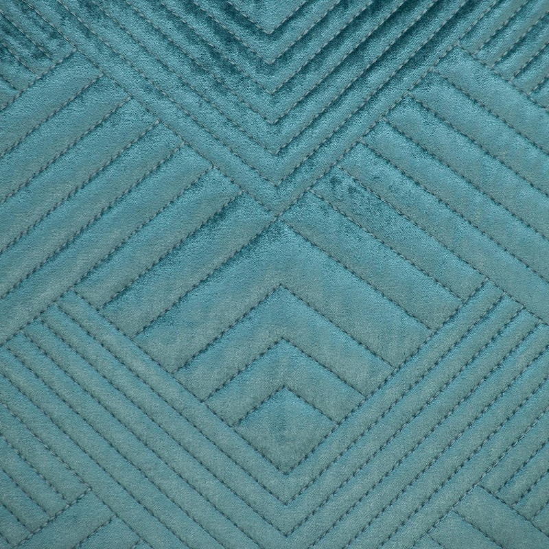 20" Teal Blue Transitional Quilted Throw Pillow