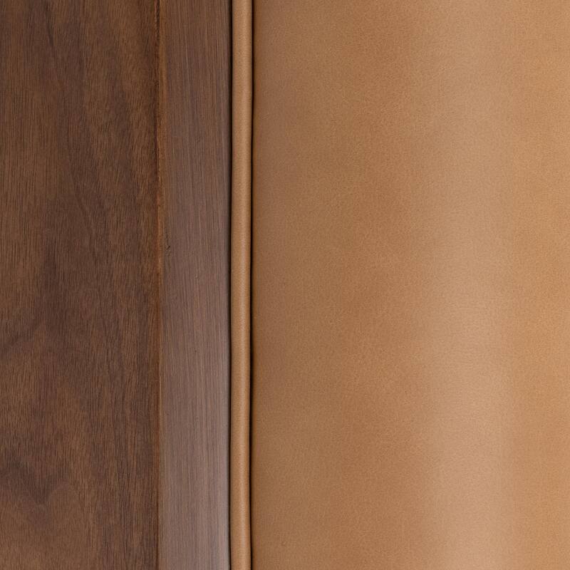 Classic Home Myla Top Grain Leather Swivel Accent Chair