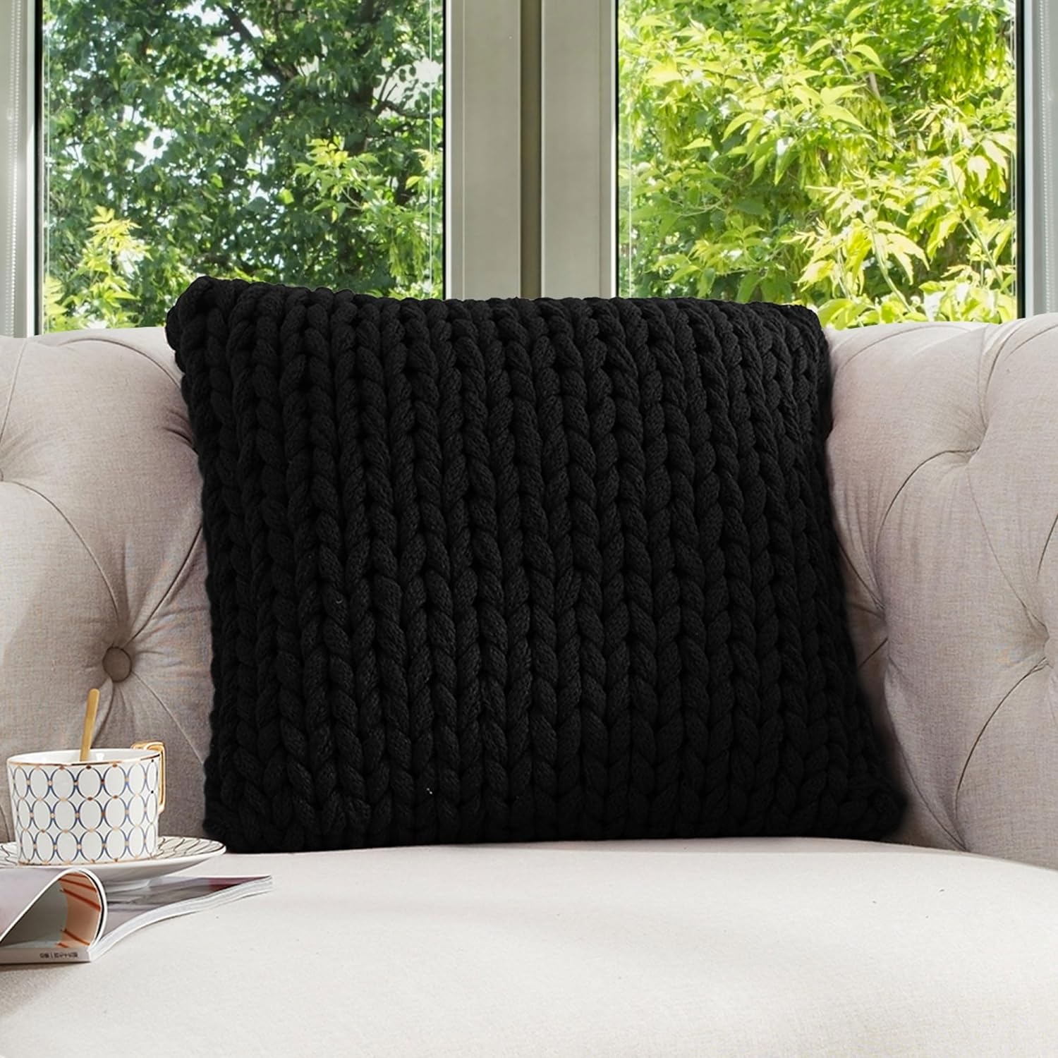 Knitted couch best sale throws