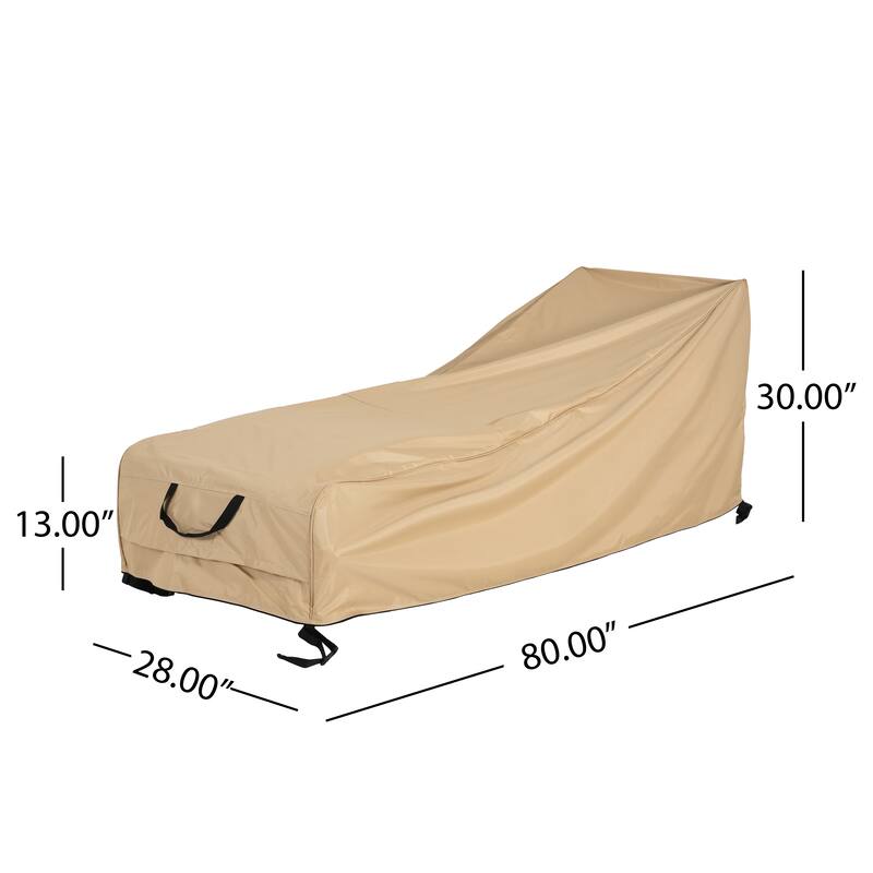 Christopher Knight Home - Shield Outdoor Slope Chaise Lounge Cover with Secure Fit and All-Weather Protection