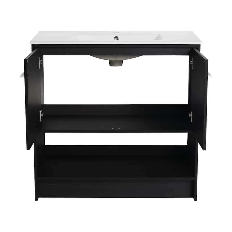 36" Bathroom Vanity with Ceramic Sink