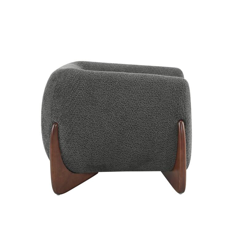 Tina Modern Upholstered Boucle Arm Club Chair by Christopher Knight Home