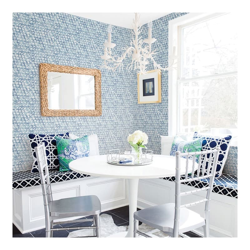 Chesapeake Saltwater Aqua Wave Wallpaper - 20.5 x 396 x 0.025