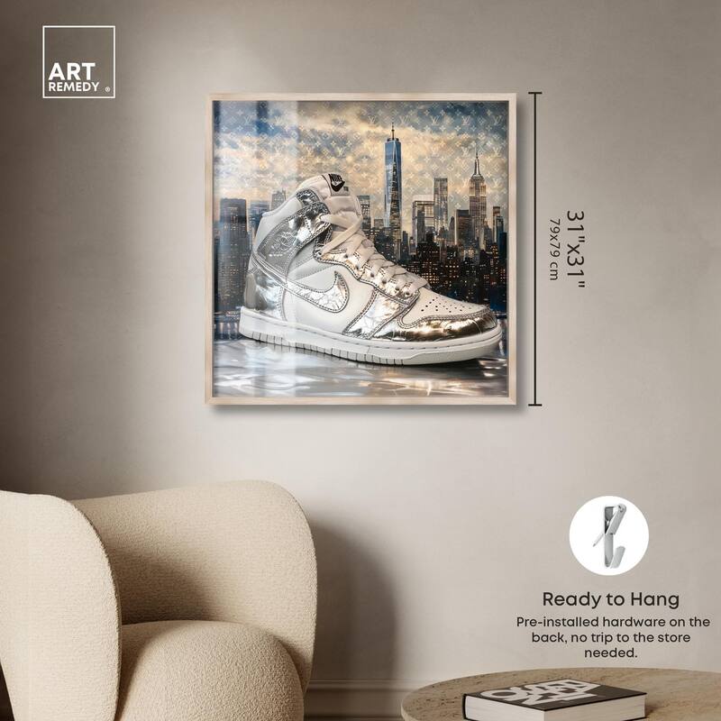 NYC Metallic Sneaker Shadowbox by Art Remedy