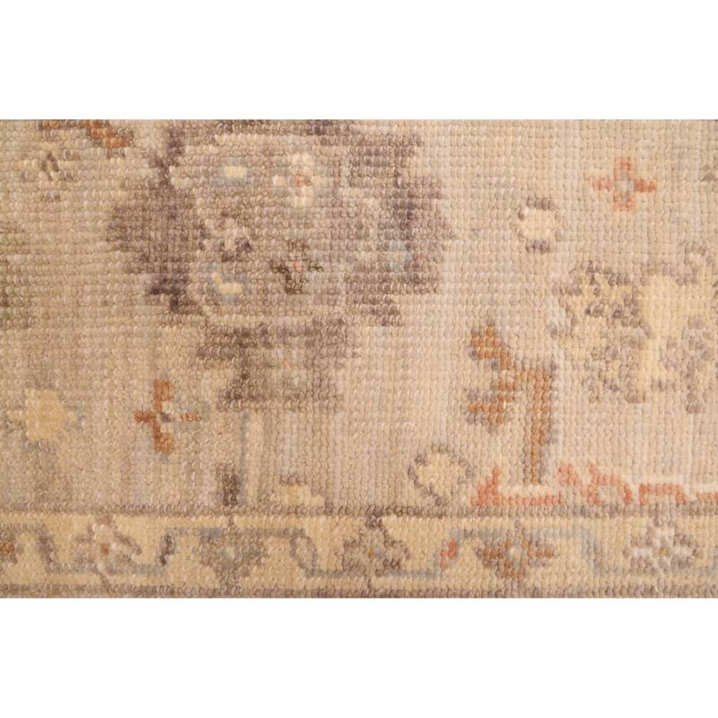 ECARPETGALLERY Hand-knotted Kavya Oushak Light Khaki Wool Rug - 6'0 x 8'11