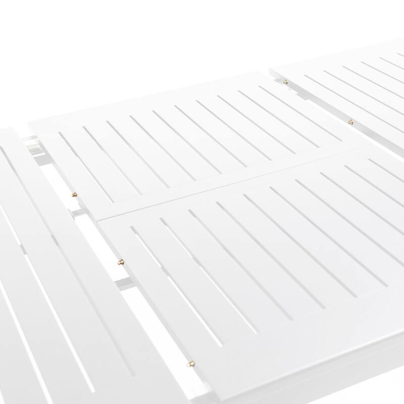 DESwan 108 in. x 39 in. Aluminum Extendable Rectangular Outdoor Dining Table