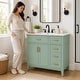 preview thumbnail 3 of 13, Homy Casa 30 in. Bathroom Vanity with Ceramic Sink, Free-Standing Storage Cabinet with 2 or 3 Drawers