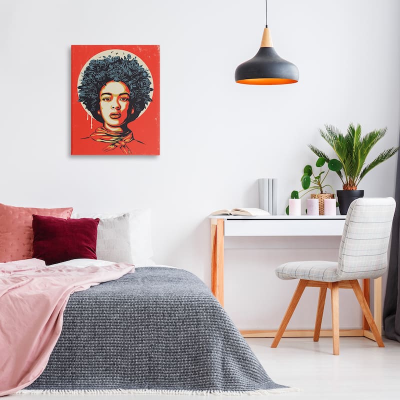 Stupell Vibrant Portrait of Woman Canvas Wall Art Design By Balazs Solti