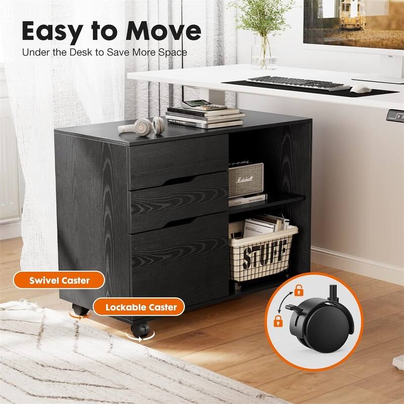 File Cabinet 3 Drawer - 31.3"D x 15.7"W x 24.4"H