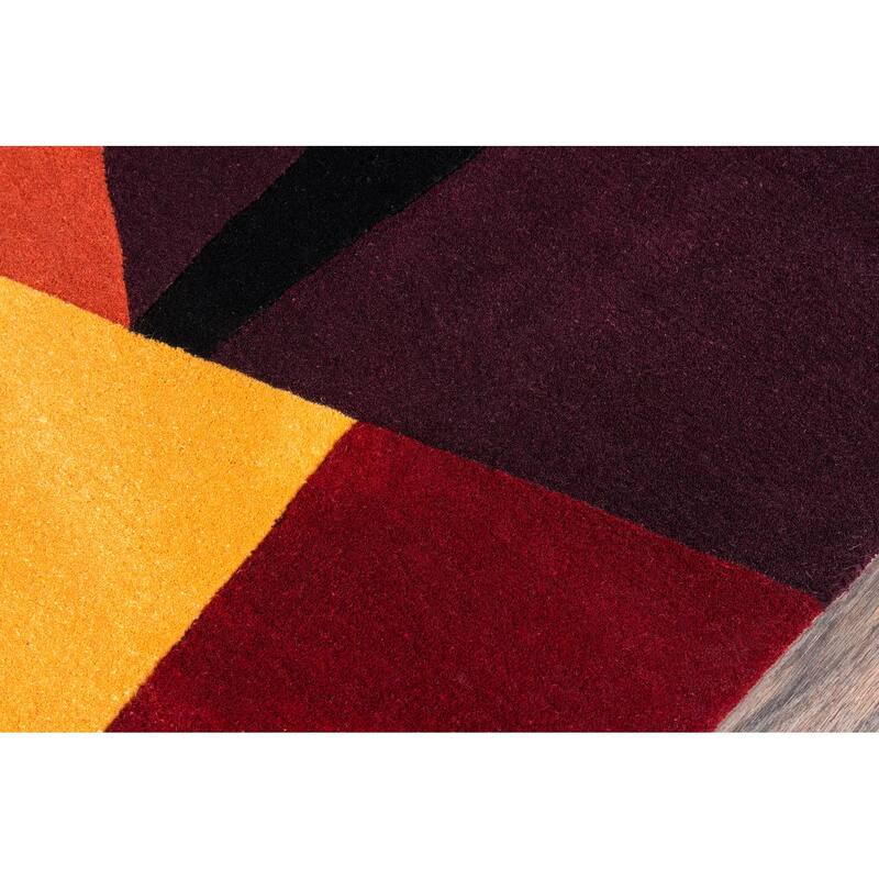 Momeni New Wave Hand Tufted New Zealand Wool Contemporary Geometric Area Rug
