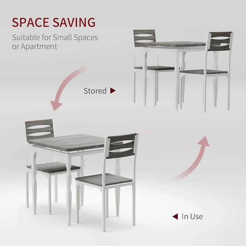 Dining Table Set for 2 with Spiral Table Legs for Small Spaces Kitchen Apartment