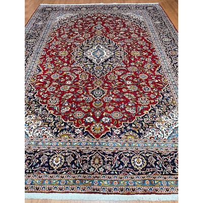 HERAT ORIENTAL Handmade Kashan Wool Rug - 9'9" x 13'9"