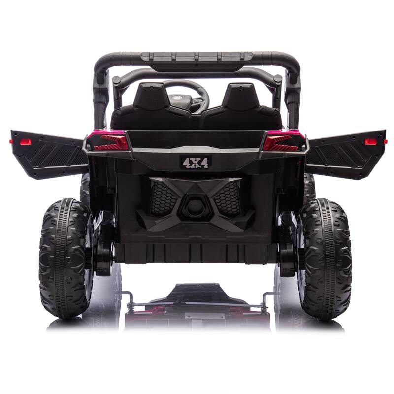 24V 2-Seater Kids Ride On UTV W/Parents Remote Control,4-Wheel Suspension,Slow Start,Large wheel,Anti-collision bar,LED