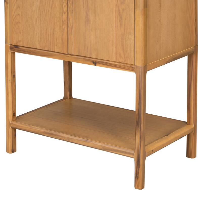 Sophisticated Oak Veneer Cabinet With Multiple Storage Functions,Suitable For Study,Entryway,Hallway,Living Room,Foyer