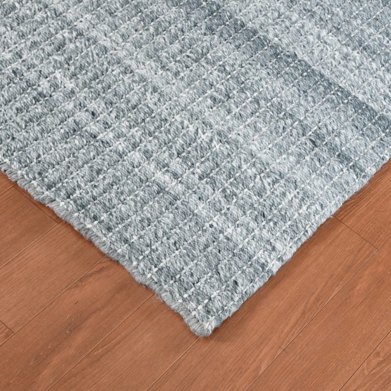 Lineage Metallic Gray Heathered Hand-Woven Area Rug 2' x 3'