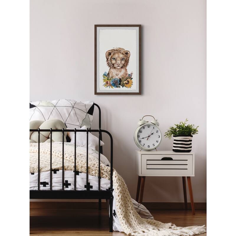 Sunflower Cub Framed Wall Art, Floral Delight - A Blooming Accent for Your Living Space